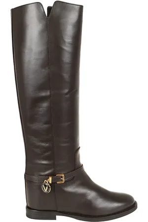 Via Roma High Boots, female, , Size: 7 US Ankle Boots with Gold Details