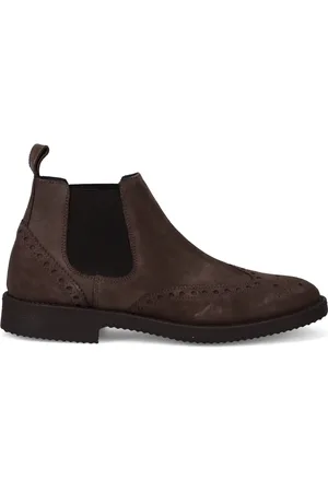 ANTICA CUOIERIA Chelsea Boots, male, , Size: 10 US Suede Chelsea Boots Dove Grey