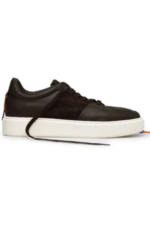 Barracuda Sneakers, male, , Size: 8 US Colorful Leather Sneakers with Suede Band