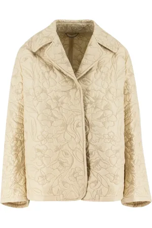 ERMANNO SCERVINO Blazers, female, , Size: 2XS Floral Quilted Asymmetric Jacket