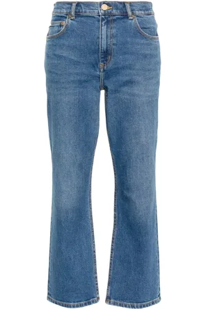 Tory Burch Cropped Jeans, female, , Size: W26 Flared Crop Denim Jeans