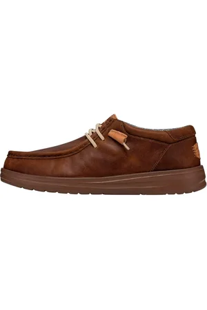 Hey dude Laced Shoes, male, , Size: 10 US Leather Grip Moccasin Shoe