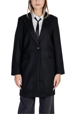 ONLY Single-Breasted Coats, female, , Size: XL Lapel Collar Buttoned Coat