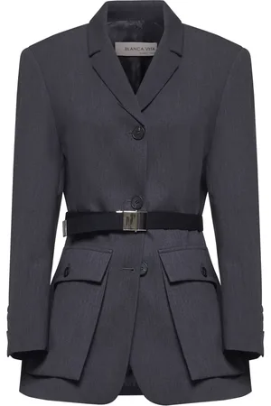 BLANCA Blazers, female, , Size: L Grey Jacket for Stylish Look