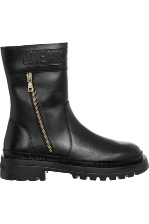 Moschino Ankle Boots, female, , Size: 6 US Zipper Ankle Boots Solid Color