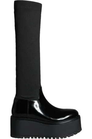 Dolce & Gabbana High Boots, female, , Size: 9 US Leather Knee High Boots