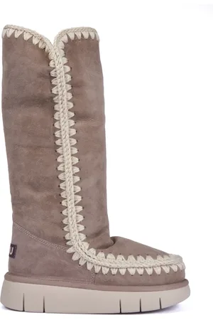 Mou Winter Boots, female, , Size: 6 US Sheepskin High Rubber Sole Boots