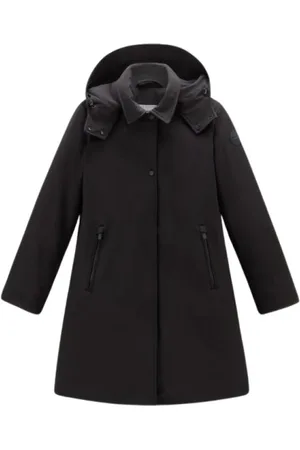 Woolrich Parkas, female, , Size: L Tech Softshell Down Hooded Trench