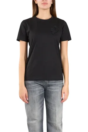 Dondup T-Shirts, female, , Size: S Embroidered Cotton Jersey T-Shirt