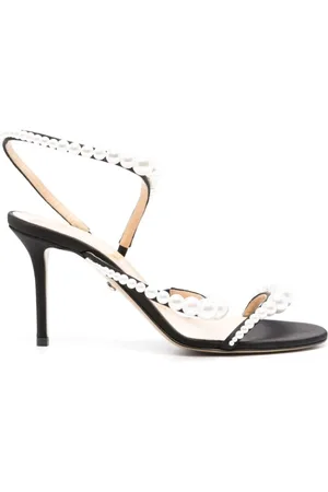 Mach & Mach High Heel Sandals, female, , Size: 8 1/2 US Satin Pearl Sandals