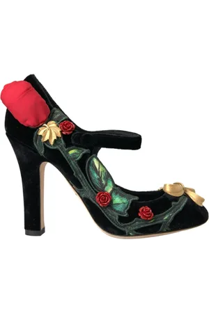 Dolce & Gabbana Pumps, female, , Size: 6 US Roses Crystal Mary Jane Shoes
