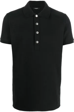 Balmain Polo Shirts, male, , Size: S Monogram Pique Polo Shirt