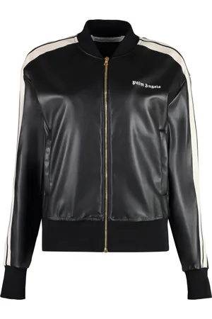 Palm Angels Bomber Jackets, female, , Size: S Zip Sweatshirt with Side Stripes