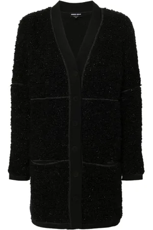 Giorgio Armani Cardigans, female, , Size: S Boucle Sweater Metallic Detail