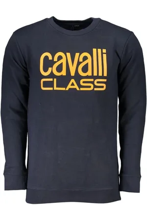 Cavalli Class Crewneck Sweater men’s buy size XL white gold black print