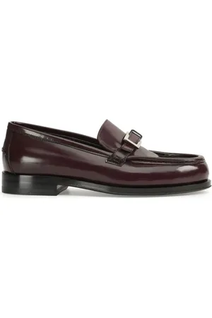 Sergio Rossi Loafers, female, , Size: 8 US Leather Buckle Detail Flat Shoes