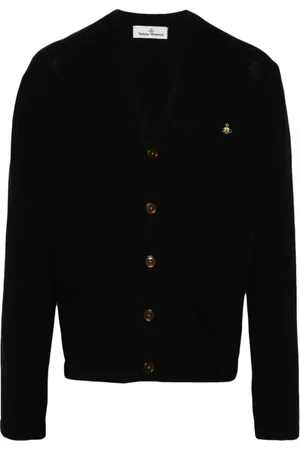 Vivienne Westwood Cardigans, male, , Size: 2XL Cotton Cardigan with Orb Logo