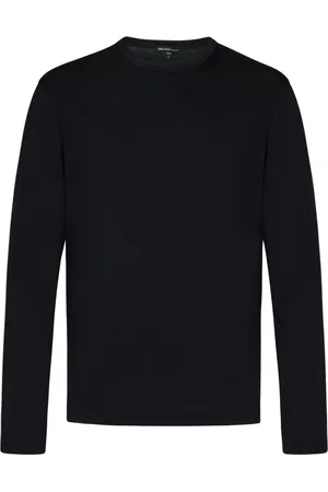 James Perse Long Sleeve Tops, male, , Size: L Satin-Touch Long-Sleeved T-Shirt