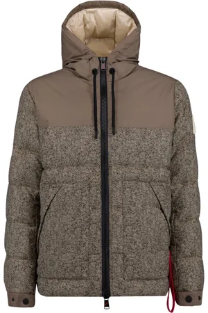 afterlabel Down Jackets, male, , Size: XL Quilted Jacket with Jacquard Wool