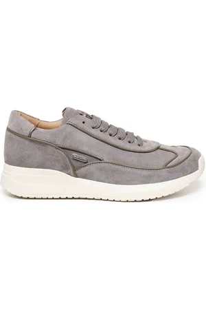 Paciotti Sneakers, male, , Size: 10 US Grey Suede Sneakers with Metallic Logo