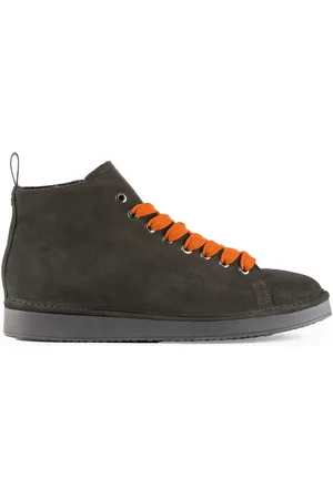 Panchic Sneakers, male, , Size: 11 US Suede Ankle Boots with Orange Laces