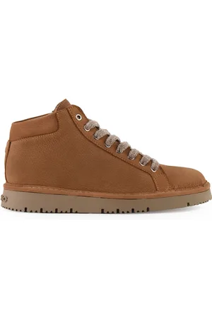 Panchic Sneakers, male, , Size: 8 US Leather Ankle Boots with Chenille Laces