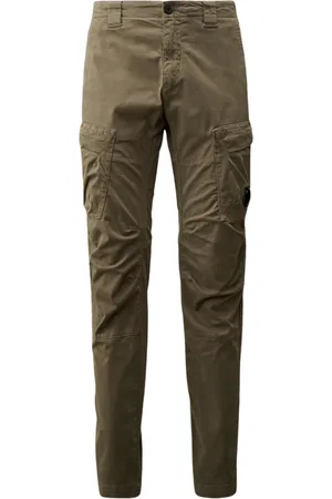 C.P. Company Slim-fit Trousers, male, , Size: M Stretch Cargo Pants in Satin Stretch Cotton