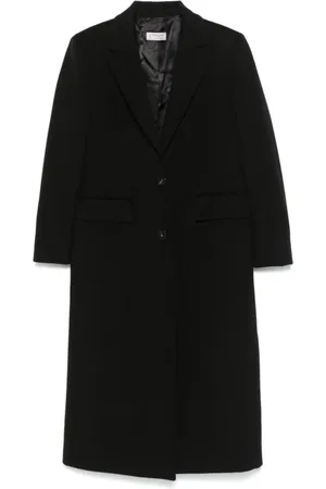 ALBERTO BIANI Single-Breasted Coats, female, , Size: L Wool Coat Peak Lapels