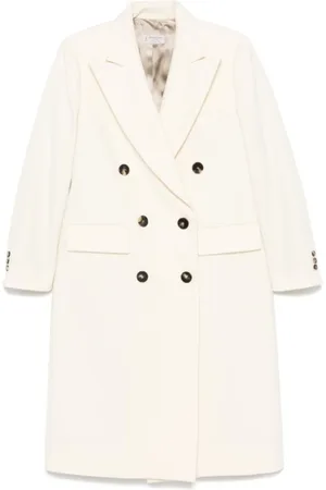 ALBERTO BIANI Double-Breasted Coats, female, , Size: XS Wool Double-Breasted Coat