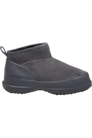 Moon Boot Winter Boots, female, , Size: 11 US Suede Low Boot Anthracite