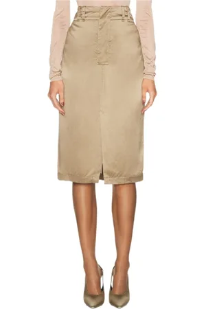 Saint Laurent Midi Skirts, female, , Size: M Silk Midi Skirt