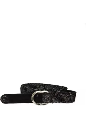 Byblos Belts, female, , Size: ONE SIZE Elegant Leather Belt with Textured Fabric