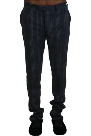 Bencivenga Slim-fit Trousers, male, , Size: S Checkered Pure Wool Pants