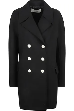 Lanvin Double-Breasted Coats, female, , Size: M Stylish Double-Breasted Coat