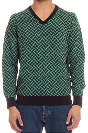 DRUMOHR Cashmere Knitwear, male, , Size: M Cashmere Sweater with Biscuit Pattern