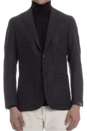 BARBA Blazers, male, , Size: L Wool Cashmere Jacket Three Buttons
