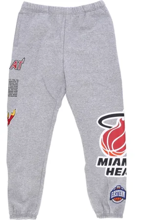 Mitchell & Ness Sweatpants, male, , Size: L Miami Heat Fleece Tracksuit Pants