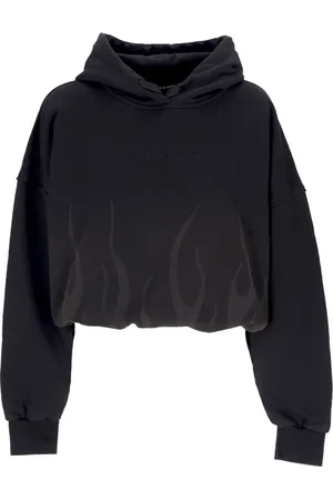 Vision Of Super Hoodies, female, , Size: M Flames Cropped Hoodie