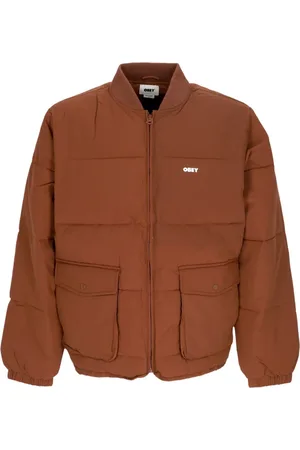 Obey Winter Jackets, male, , Size: XL Padded Zip Jacket with Collar