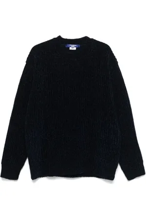 JUNYA WATANABE Round-neck Knitwear, male, , Size: S Ribbed Knit Crew Neck Sweater