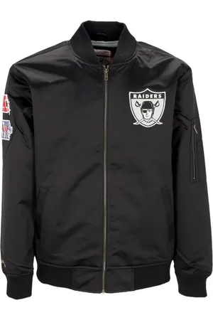 Mitchell & Ness Bomber Jackets, male, , Size: XL Oakland Raiders Lightweight Satin Bomber Jacket
