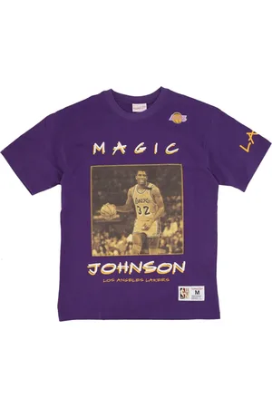 Mitchell & Ness T-Shirts, male, , Size: M NBA Vintage Logo Tee Ervin Johnson