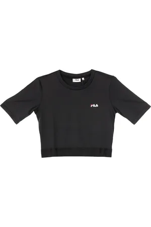 Fila T-Shirts, female, , Size: S Cropped Crewneck Tee with Logo