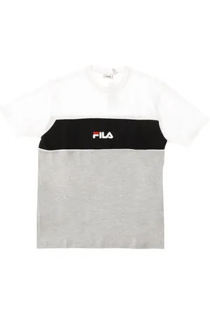 Fila T-Shirts, male, , Size: M Color Block Tee Light Melange