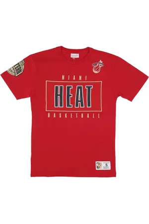 Mitchell & Ness T-Shirts, male, , Size: XL Miami Heat Vintage Logo Tee