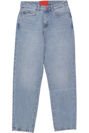 Vision Of Super Straight Jeans, male, , Size: W36 Flames Logo Printed Denim Jeans