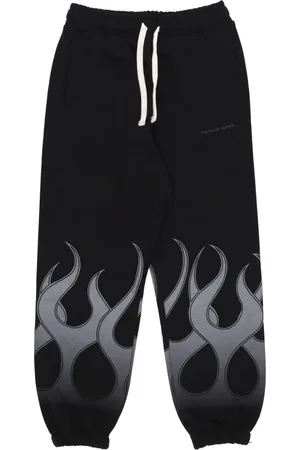 Vision Of Super Sweatpants, male, , Size: L Flames /Grey Tracksuit Pants