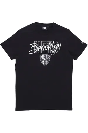 New Era T-Shirts, male, , Size: S Brooklyn Nets Script Tee /White