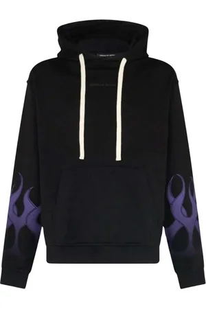 Vision Of Super Hoodies, male, , Size: L Flames Lightweight Hoodie /Purple
