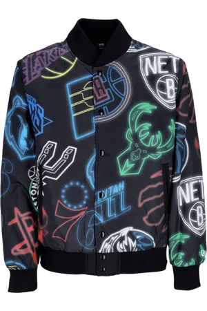 New Era Bomber Jackets, male, , Size: XS NBA All Over Print Bomber Jacket